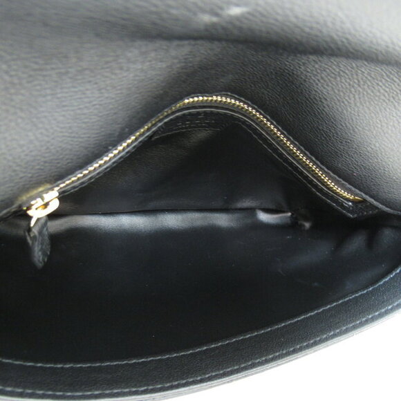 Gucci Chain Shoulder Bag Calfskin Leather Black - Picture 5 of 10